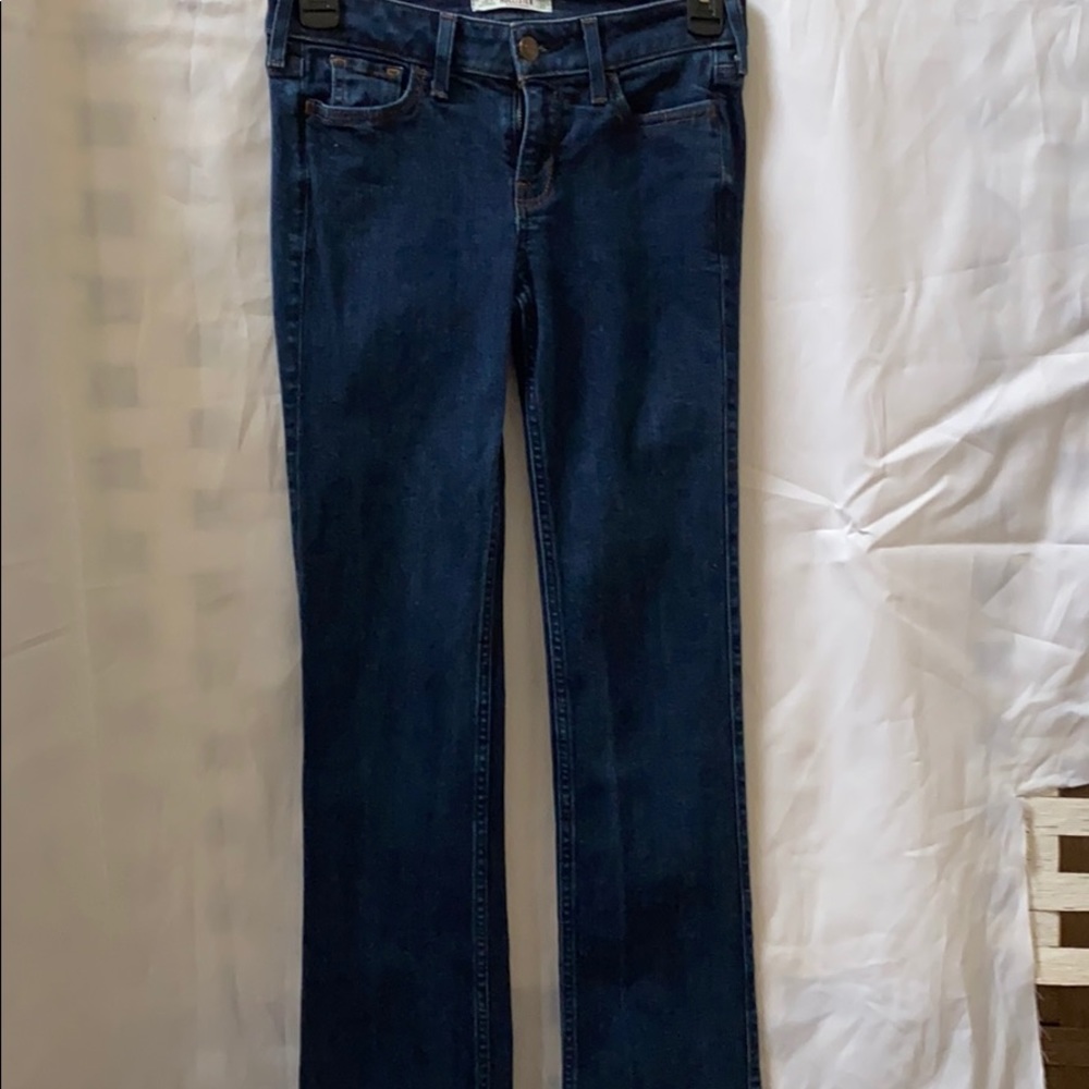 Hollister dark blue bootcut jeans size 0 R